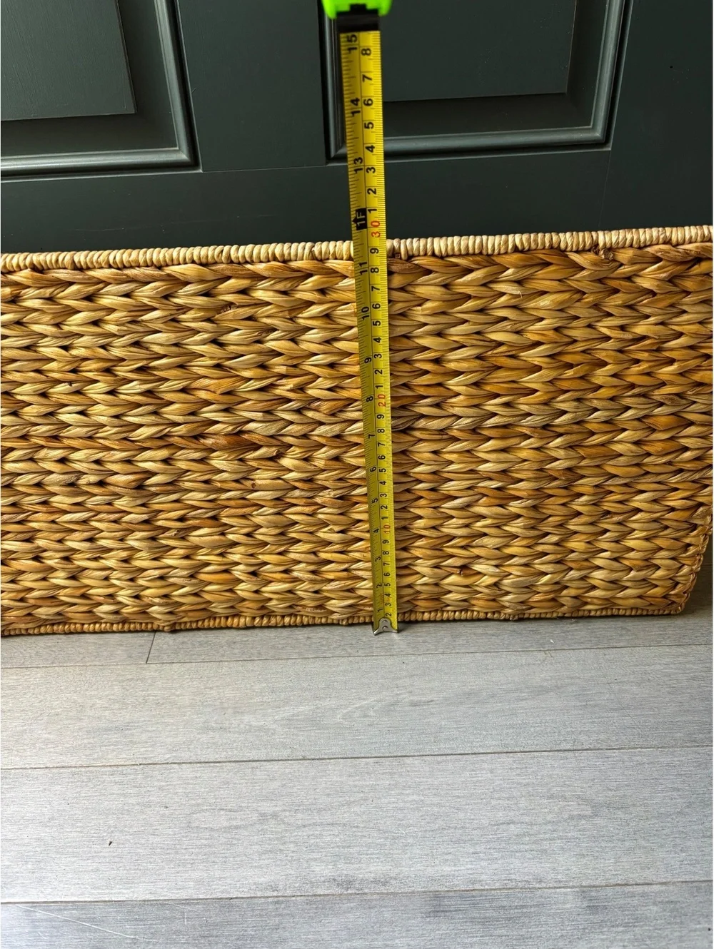 Woven Storage Basket with Multiple Compartments desk organizer mail holder
